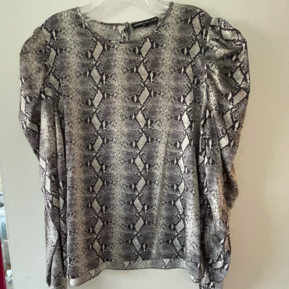 Generation Love Snakeskin Top